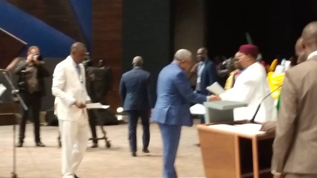 ECOWAS Chairman receiving the 5th Ecowas Parliament Legislature MP