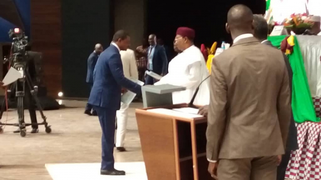 ECOWAS Chairman receiving the 5th Ecowas Parliament Legislature MP