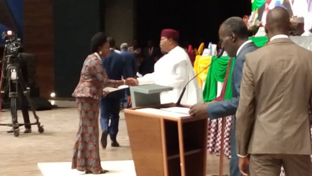 ECOWAS Chairman receiving the 5th Ecowas Parliament Legislature MP